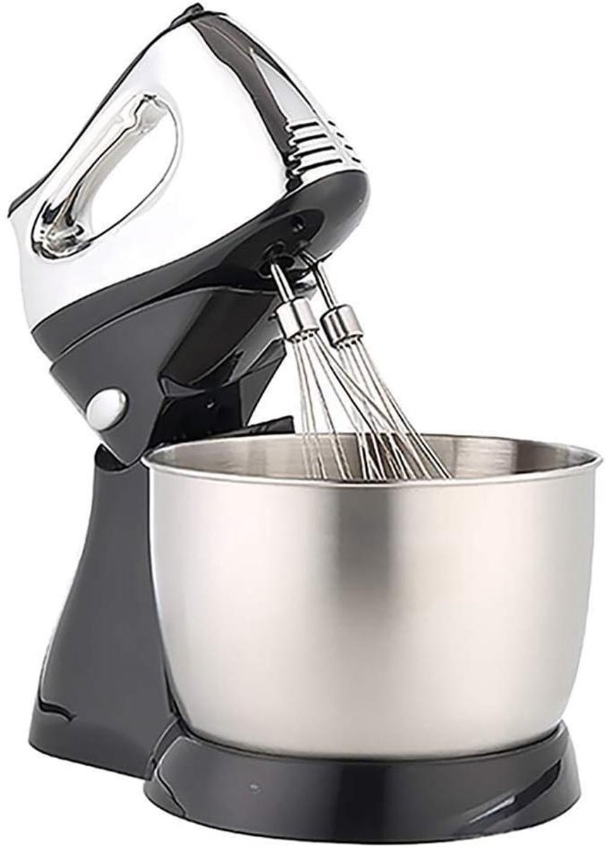 Elektrische Keukenmixer - Standmixer Bakmachine - Bakken en Koken - Kantelbare Kop Schenktuit - 3 Liter Kom - Zilver