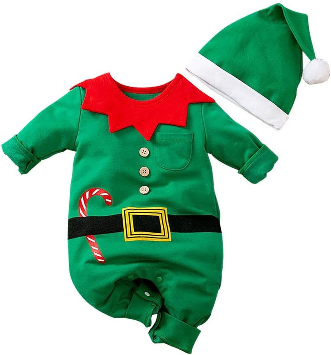 Babyrompertje voor Kerstmis, voor kinderen, meisjes, jongens, My First Christmas kostuum, kerstman, kind, 0-18 maanden, kerstcadeau