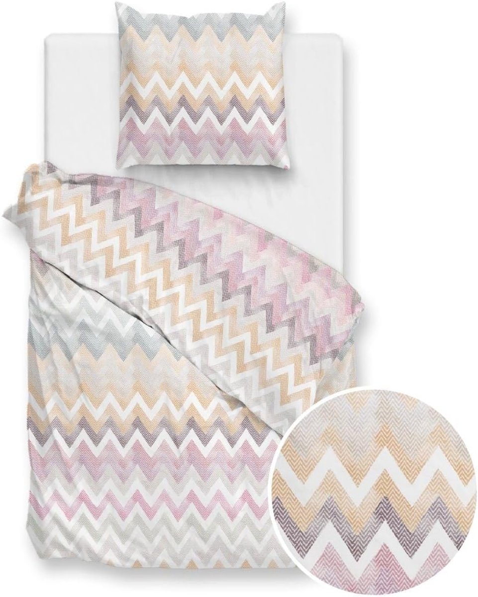 Dekbedovertrek 1-persoons 140 x 200/220 cm - Flanel - Zacht en warm - Ideaal voor een goede nachtrust - SnelShoppen