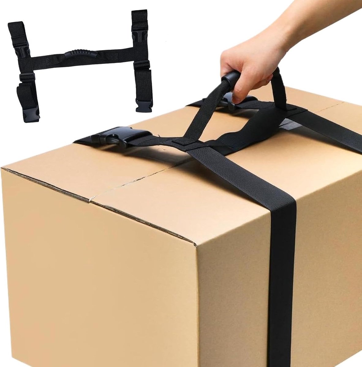 Verstelbare handriem | Draagband met handvat voor dozen voor tillen van apparatuur, boodschappen, opbergboxen, reistassen, koffers en zware