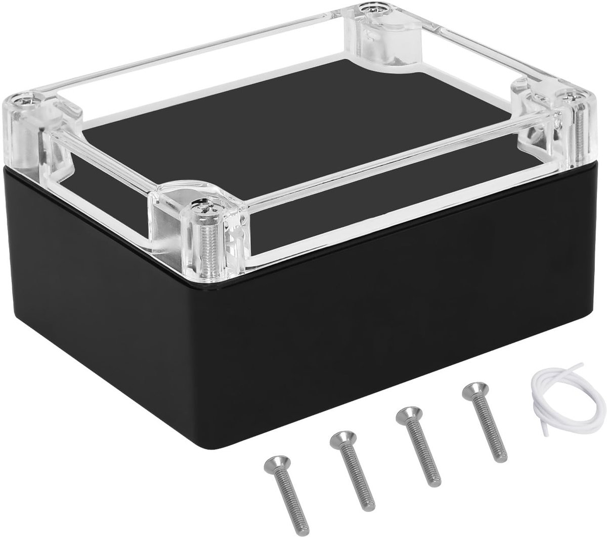 IP65 waterdichte aansluitdoos, ABS-aansluitdozen opbouw, elektronische projectbox, stofdicht, weerbestendig, kabelbehuizing buiten, verdeeldoos voor binnen en buiten, 115 x 90 x 55 mm (1 stuk