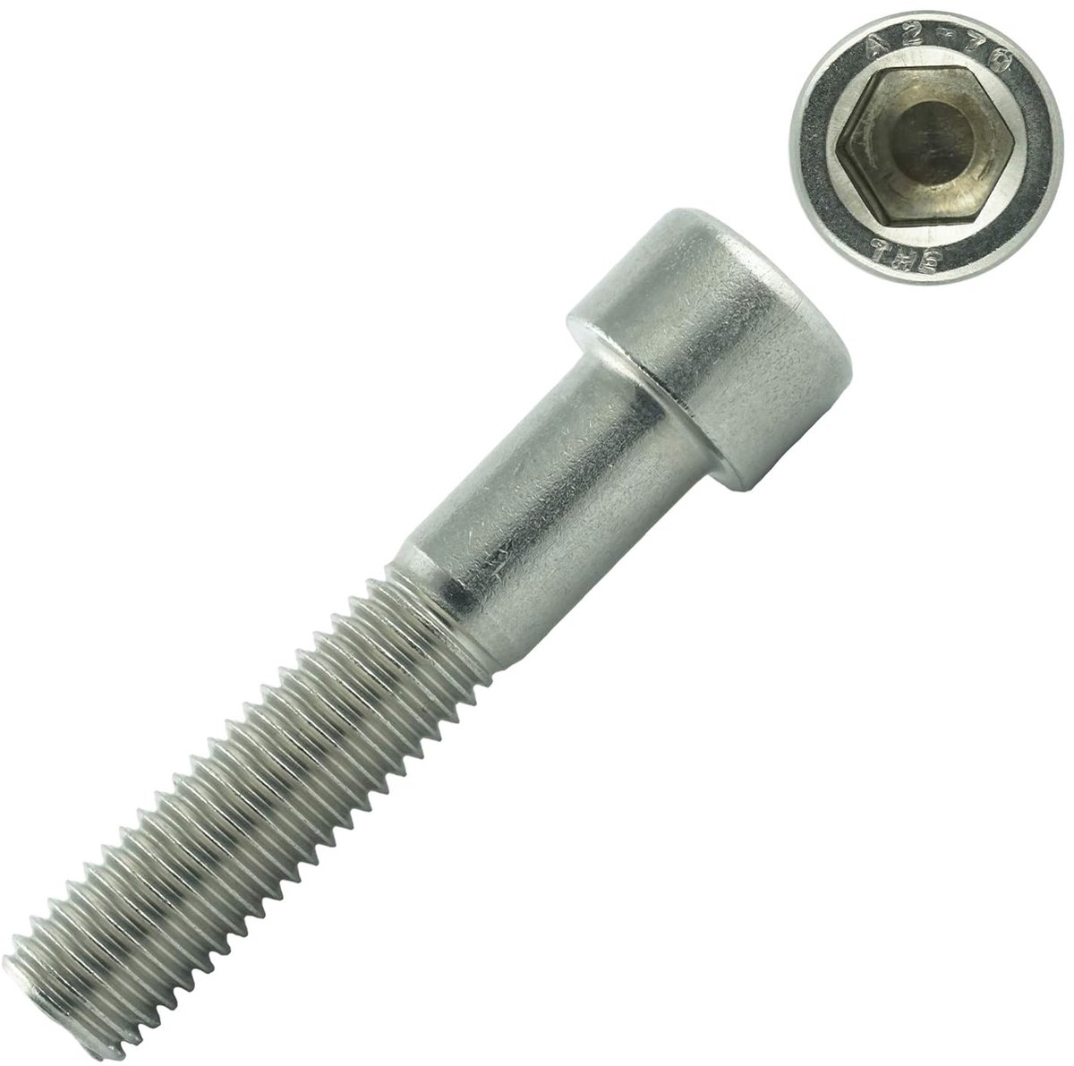 Cilinderschroeven met binnenzeskant M8 x 40 mm (50 stuks) - cilinderkop schroeven ISO 4762 - DIN 912 - schroefdraadschroeven - roestvrij staal A2 V2A- roestvrij