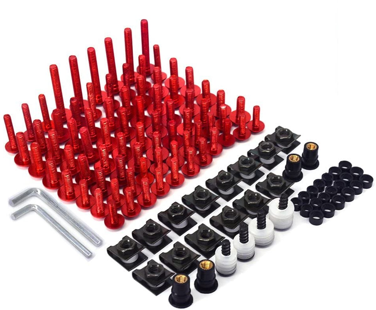 Complete set universele aluminium machinaal bewerkte bouten voor Suzuki motorcarrosserie