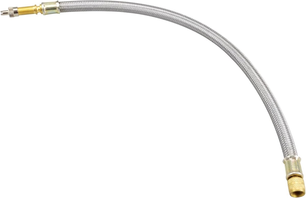 350 mm roestvrij stalen ventielverlenging voor auto extra lange ventielverlengingen, flexibele autoventieladapter voor auto, vrachtwagen, VG8, fiets, motorfiets, scooter