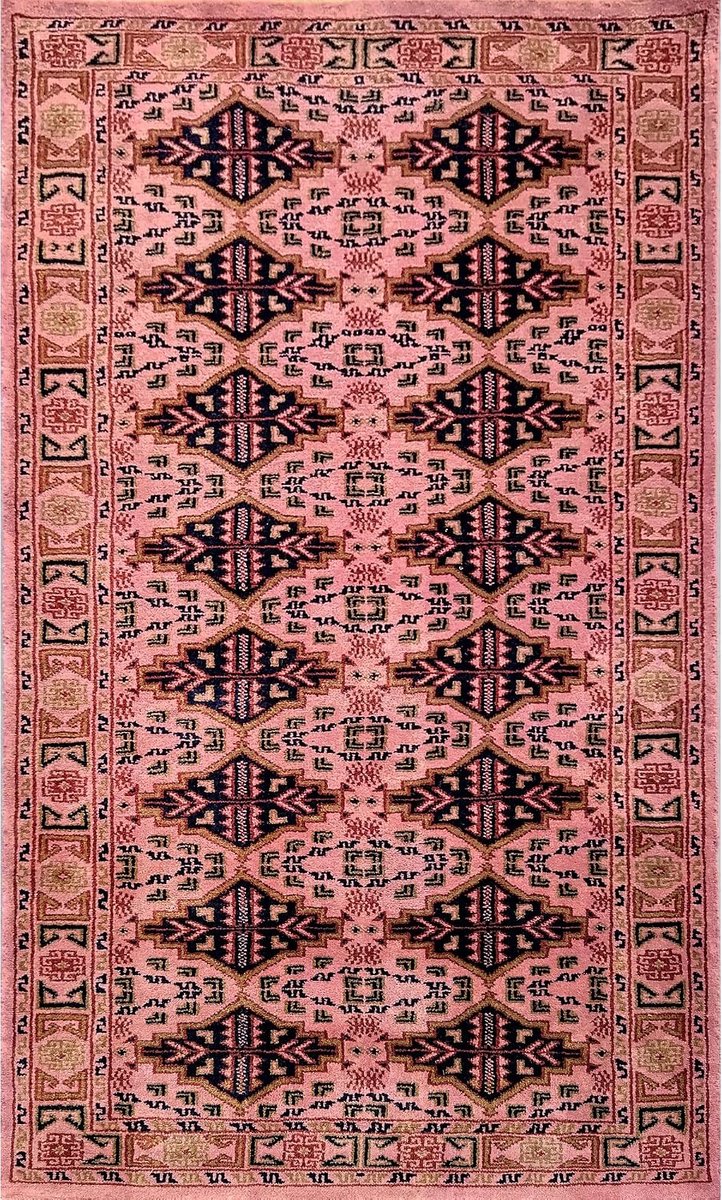 Tapijten Handgemaakte Handgeknoopt Wollen Tapijt Perzik Tribal 3x5 Voet