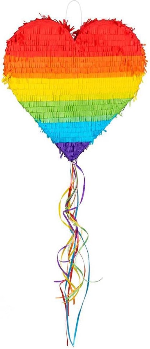 - Piñata Cœur Arc-en-ciel | Decoratie en feestspel voor verjaardag, trots, carnaval en themafeest