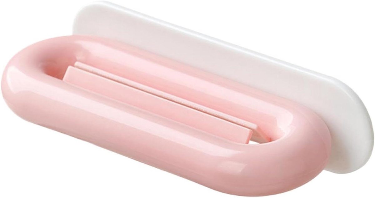 Tandpasta Uitknijper - Tube Oproller - Moeiteloos Poetsen - Slim Doseersysteem - 95 x 4 x 25 cm - Wit Roze