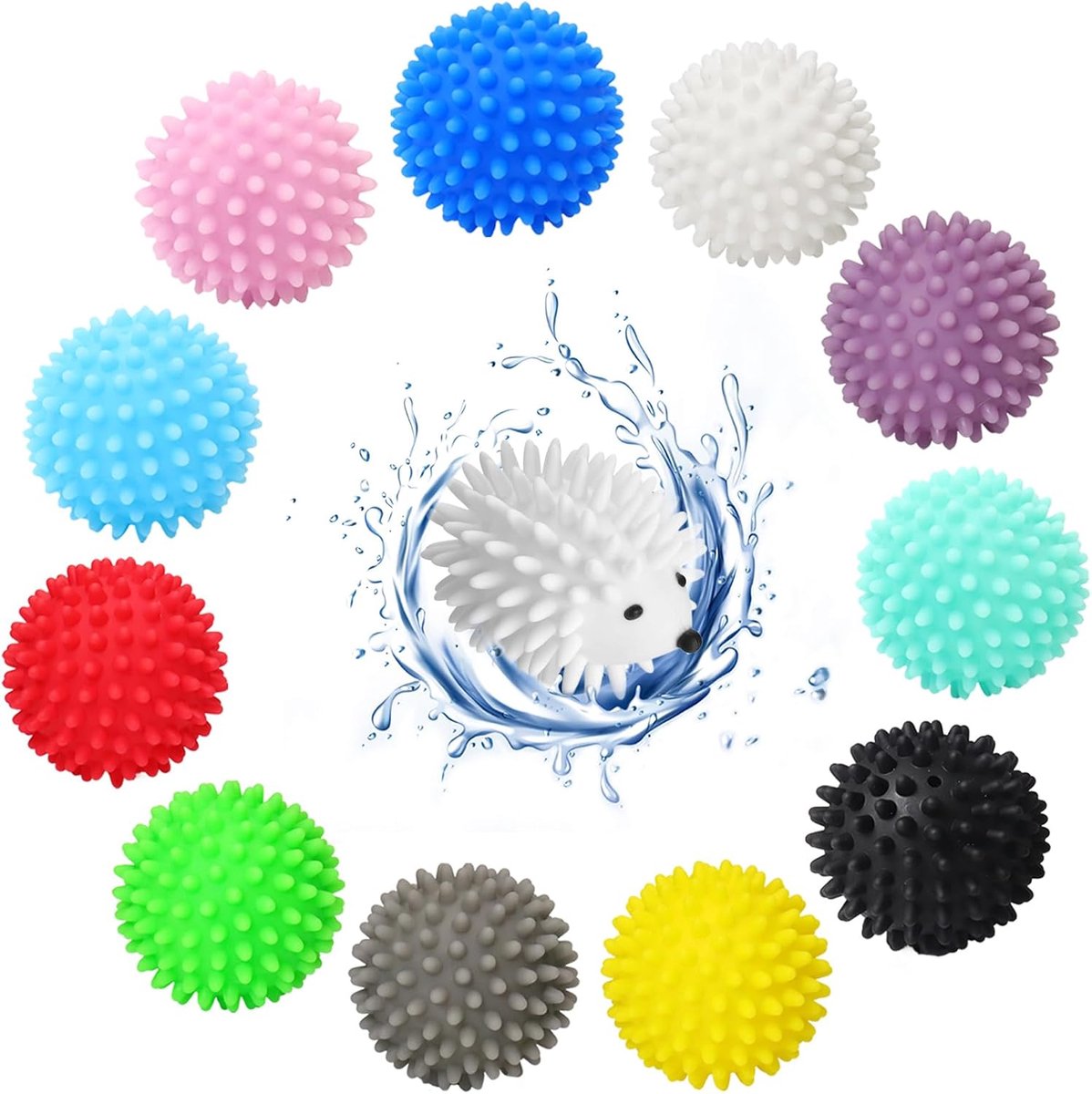12 stuks drogerballen voor wasdroger, wasballen, drogerballen voor donsjacks, wasballen voor wasmachine en droger, wasbal voor wasmachine, wasballen