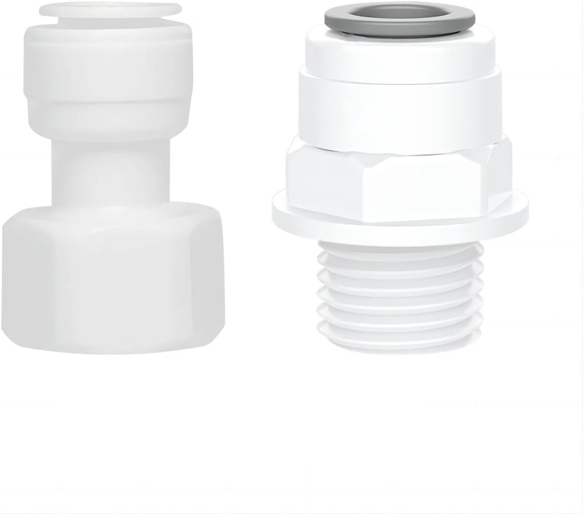 2 Stuks Waterfilter Quick Connector, 3/8 inch Wateraansluitadapters op 3/8 inch Mannelijk/Binnendraad, Waterfilter Slangaansluiting voor Osmose