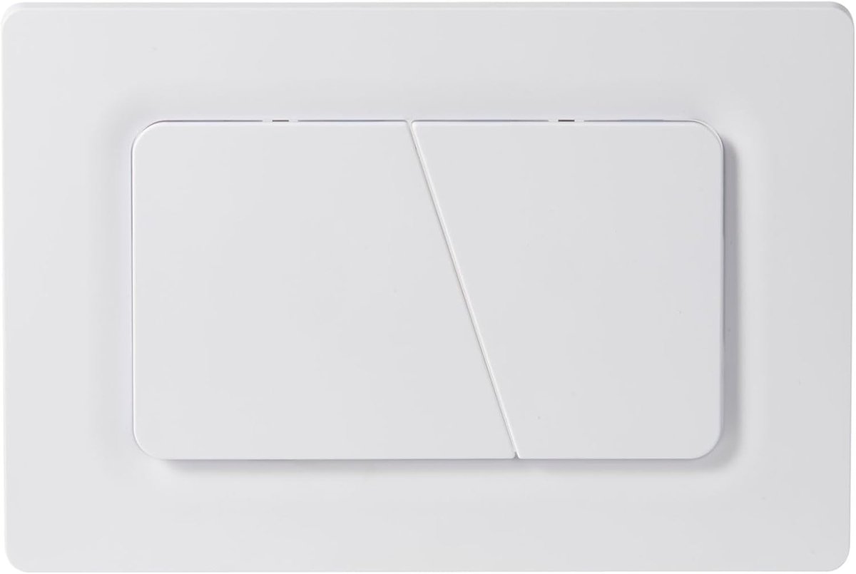 WC-Bedieningsplaat met Installatieframe & Duwknop, Compatibel met Geberit Sigma, UP300 en UP320 Series, Spoelplaat met Dubbele Spoeling Functie. (Wit)