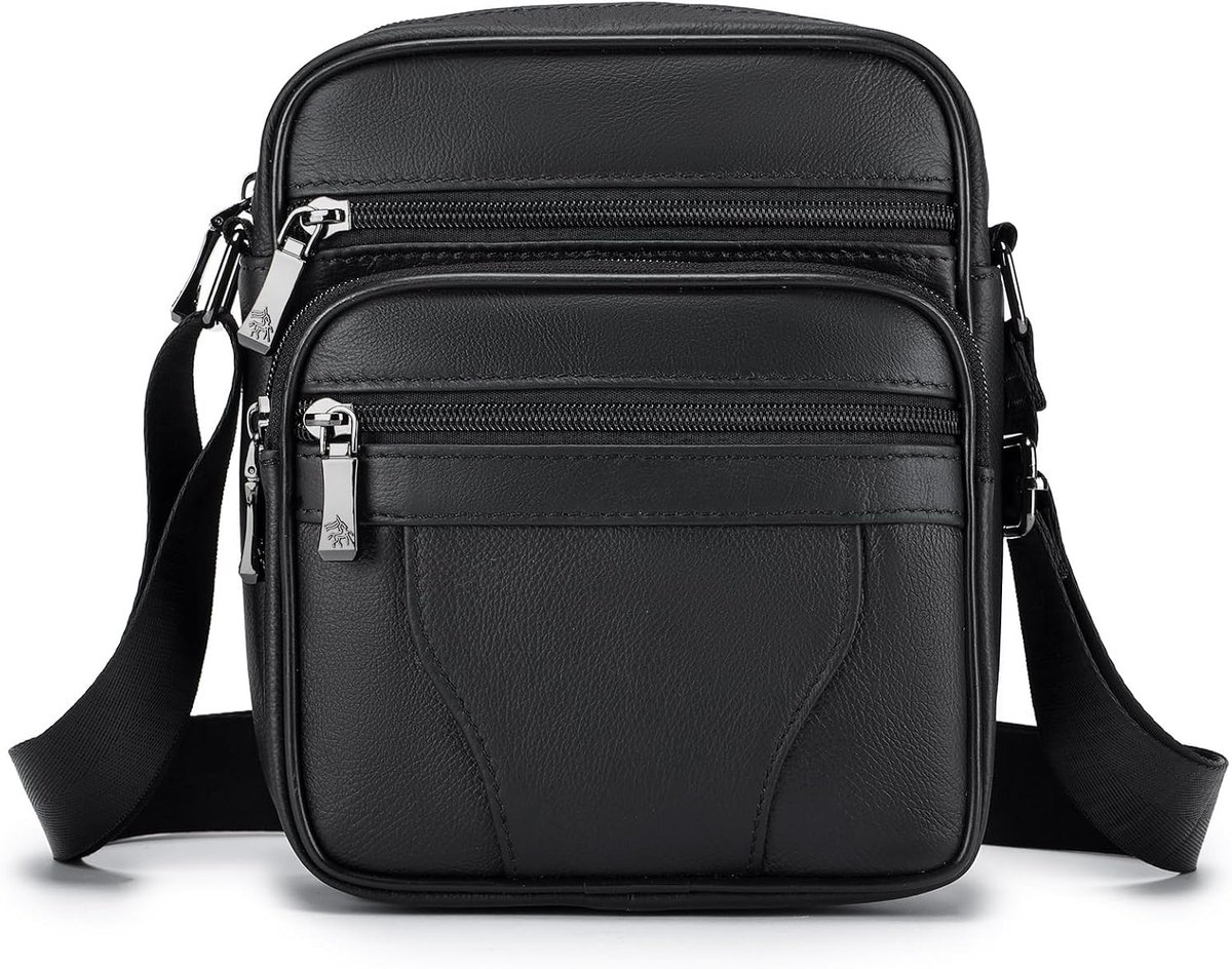 Laptoptas 15.6 inch - Echt leer - Grote schoudertas - Perfect voor zakelijk gebruik - SnelShoppen