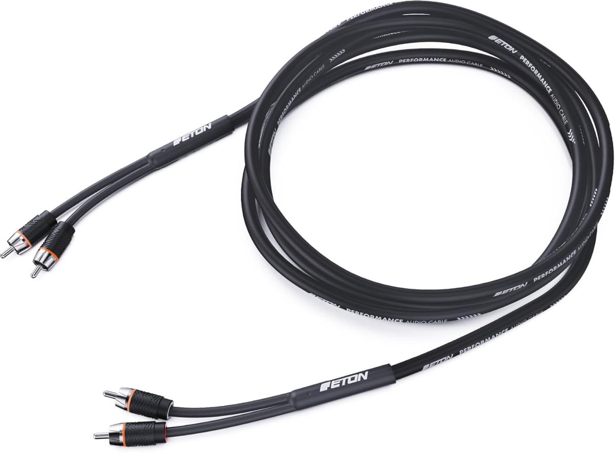 RCA kabel 5,5 m - 2 kanaals - hoge kwaliteit - ideaal voor autoradio en versterker - SnelShoppen