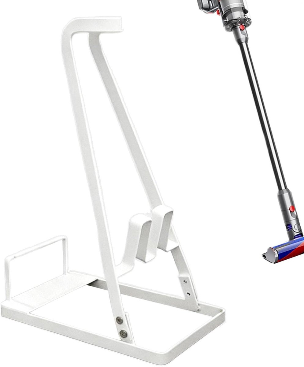 Stofzuiger Opbergrek - Standaard Houder - Ruimte Organiseren - Verticale Staande Standaard - 41 x 21 x 6 cm - Wit