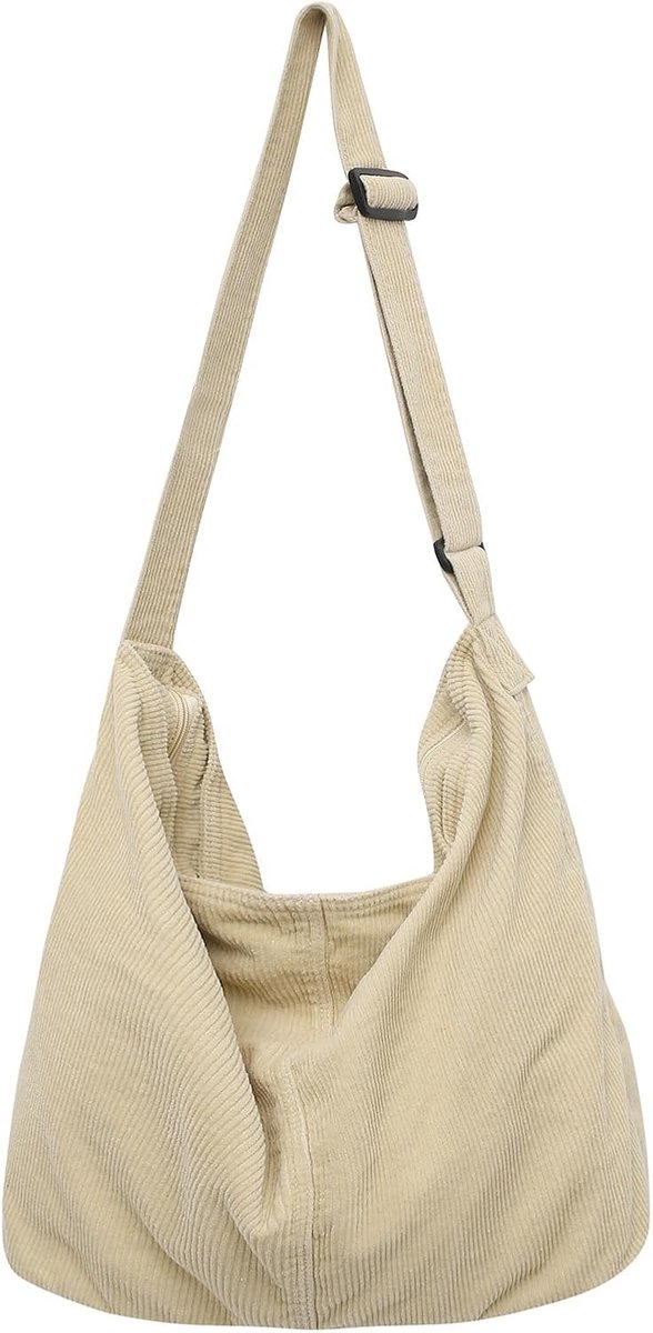 Schoudertas dames groot - casual tote crossbody - voor school en werk - ruime opbergruimte - SnelShoppen