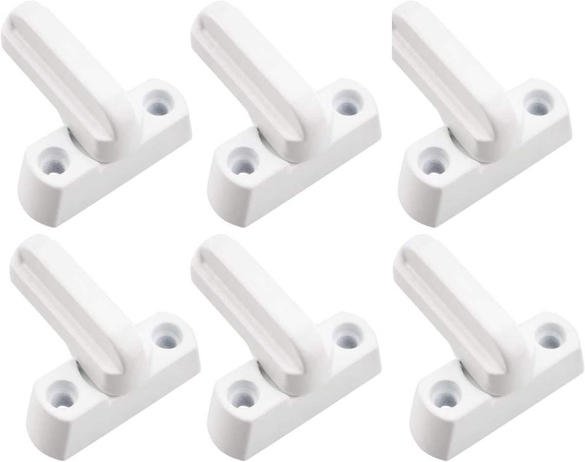 Raamvergrendeling 6Pcs - Zinklegering - Beveiliging voor UPVC PVC - Eenvoudige installatie - SnelShoppen