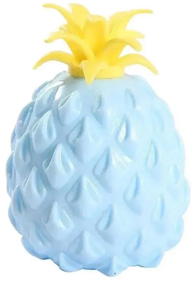 Premium Ananas Knijpbal / Stressbal Squishy | Slowrising Pineapple Fidget | Viraal Speelgoed - Blauw