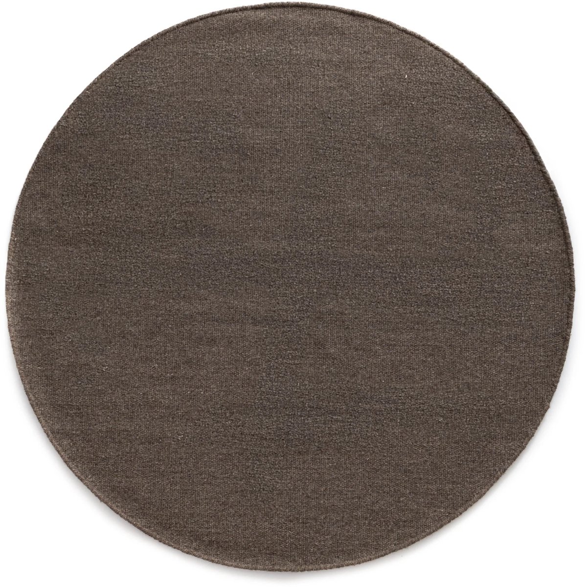 Rond wollen vloerkleed - Grund taupe 80