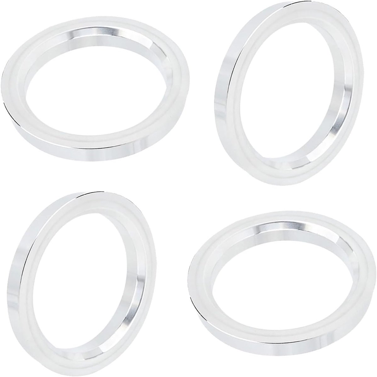 Set van 4 velgen centreerring auto, aluminiumlegering, autonaafcentreerringen, wielgatafstandhouder (73,1 - 57,1 mm)