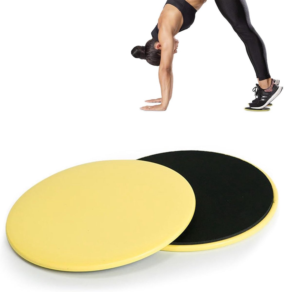 Core Sliders, 2 stuks oefenglijschijven, fitness, core slider, sport, full-body trainingsapparatuur voor buik-, thuisoefeningen ter versterking van romp, billen en buik