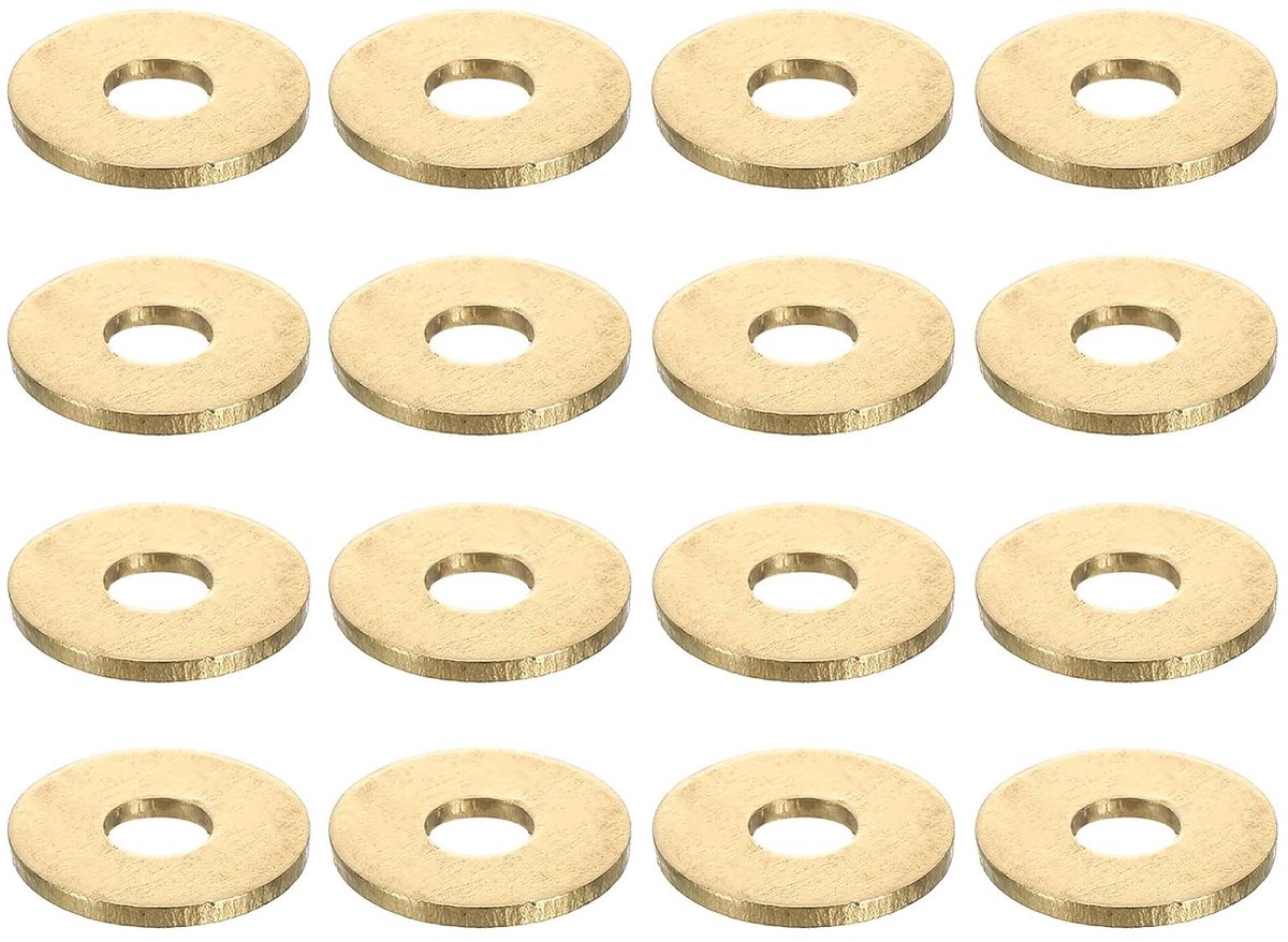 Platte afdichtingen, M4 x 12 x 1 mm messing sluitringen, afdichtingsringen voor schroeven, bouten, machinereparatie, buitenbouw