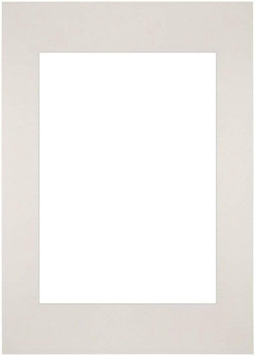 Passe-Partout Lijst A4 21x29,7 cm - Lichtgrijs - Voor fotomaat 14,8x21 cm - Perfect voor jouw favoriete foto's - SnelShoppen