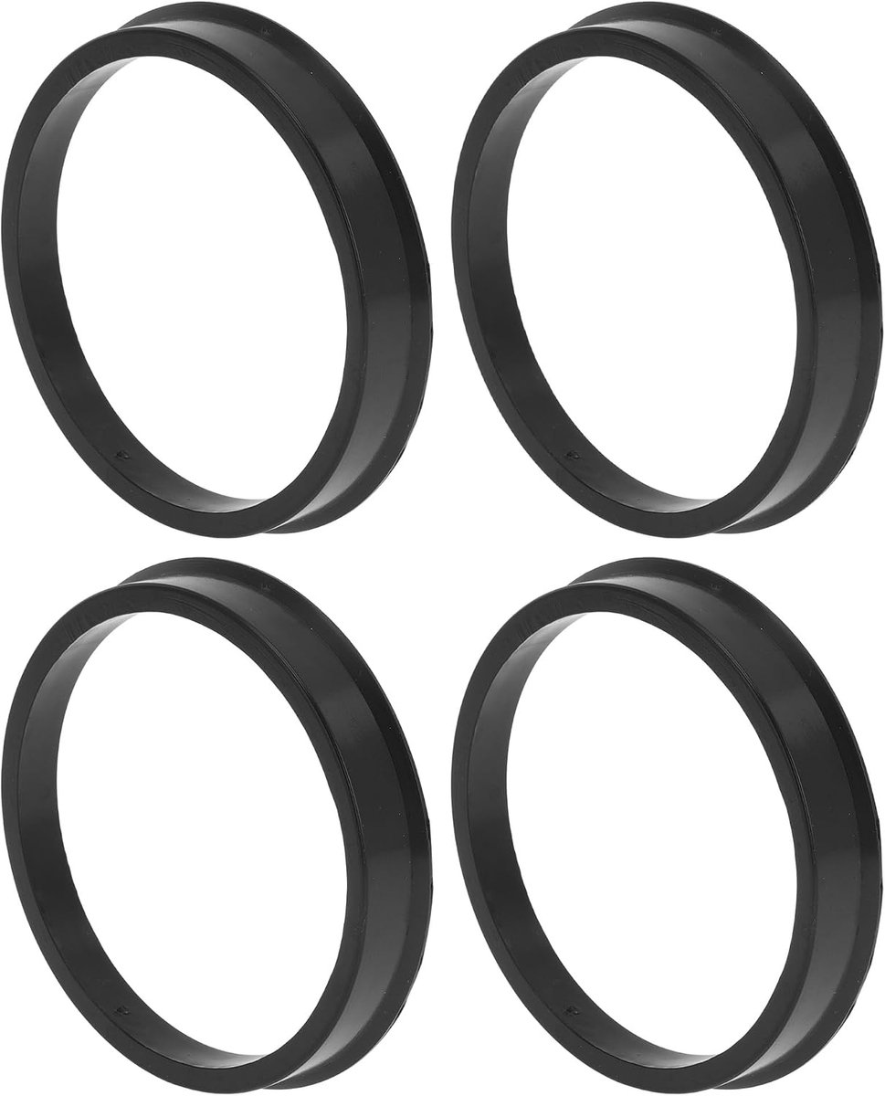Auto Wiel Hub Centric Ringen Duurzaam OD 63.4mm tot ID 56.1mm Wielen Middenas Schokabsorberende Hubrings Polycarbonaat Zwart 4 Stks
