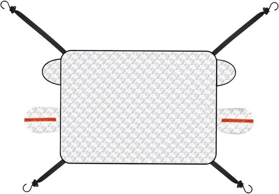 Auto Voorruit Sneeuwdekking - Winter Autohoes - Bescherming Tegen Sneeuw - Magnetische Rand - 145 x 110 cm - Zwart