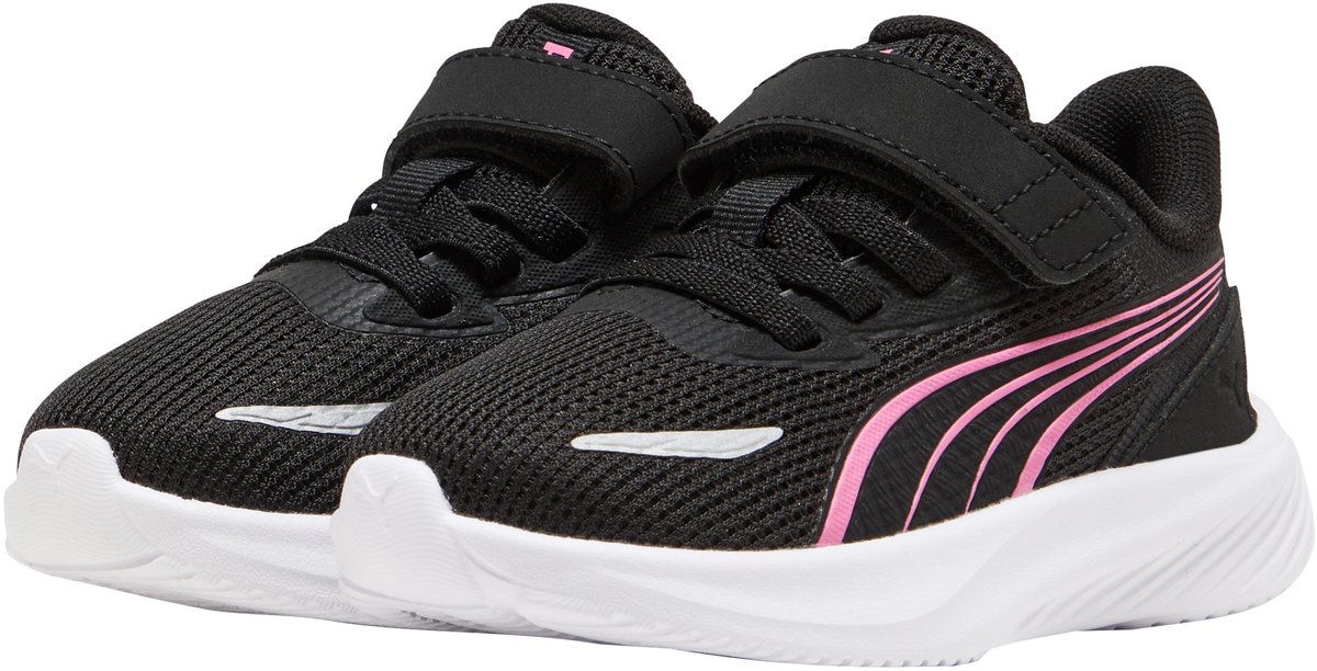 Baskets à Scratch Enfant Pounce 2 AC+ Inf Noir -rose Blanc