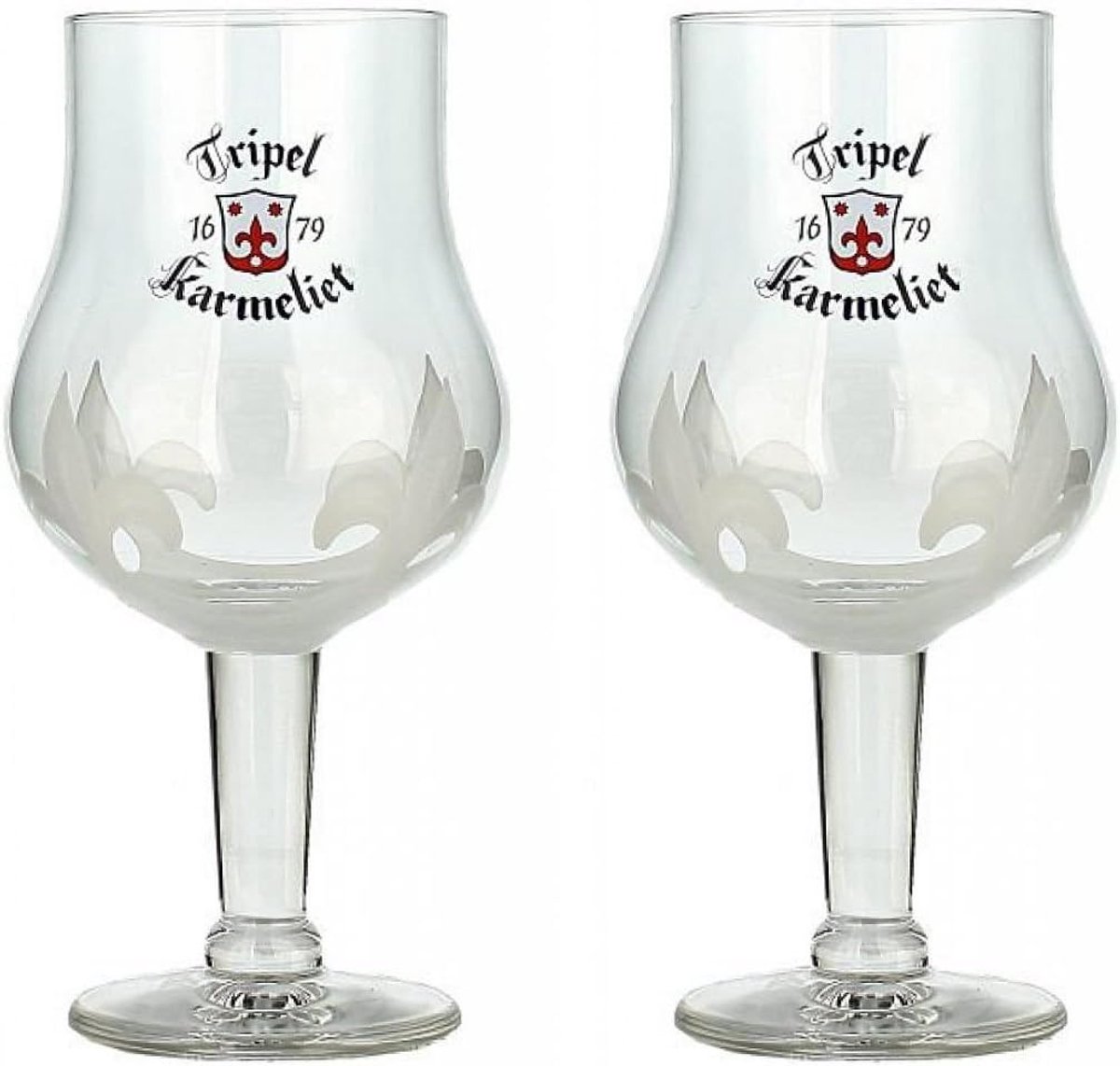 Bierglas 33cl - Set van 2 - Tripel Karmeliet - Officiële kwaliteit - Geniet optimaal van je bier - SnelShoppen