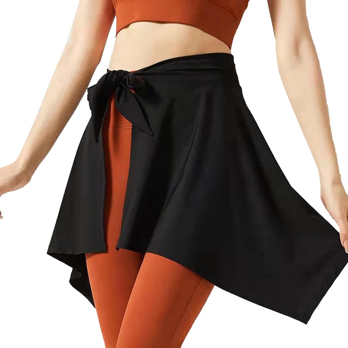 Elegante Polyester Fitness Pareo Wrap Rok Tennis Cover-up Korte Wrap Fitness Rok Strandjurken