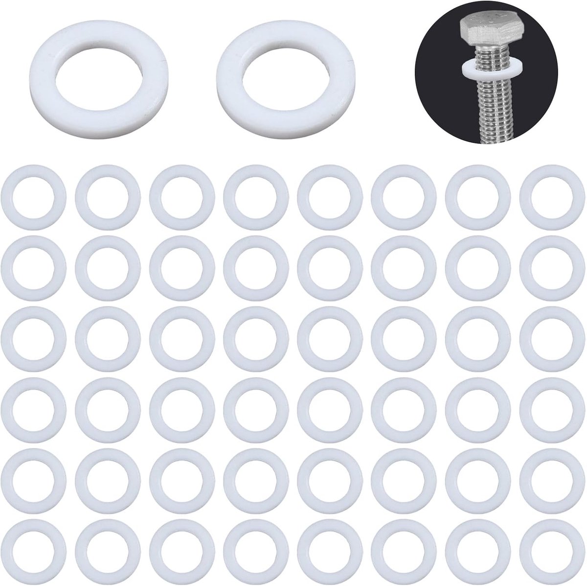 Platte Rubber Wasmachines Witte Rubber Ringen Seals Shim Rubber Wasmachines Voor Schroeven Bouten Kraan Douchekop Huishoudelijke Apparaten Vervangende Onderdelen