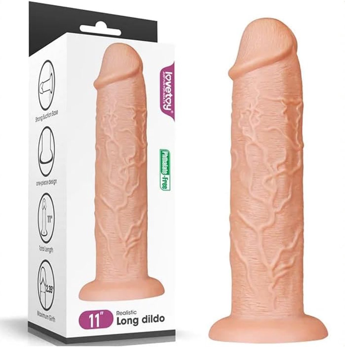 Realistische dildo XL - Beige - Hoogwaardige materialen - Voor intense ervaringen - SnelShoppen