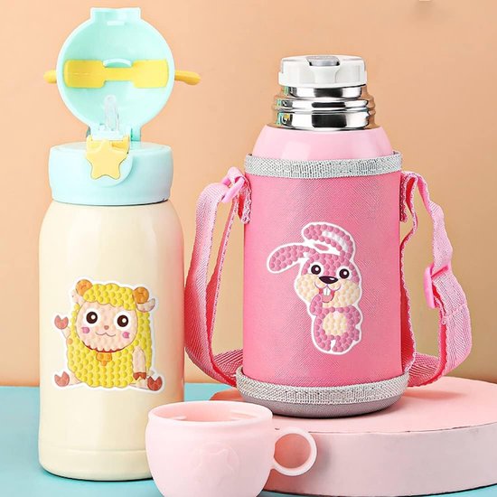 Painting Kinderset, diamond painting stickers, doe-het-zelf 5D schilderen, knutselen, dier, diamond painting, beginners, speelgoed voor kleine kinderen, stickers vanaf 4 jaar, meisjes en — afbeelding 5