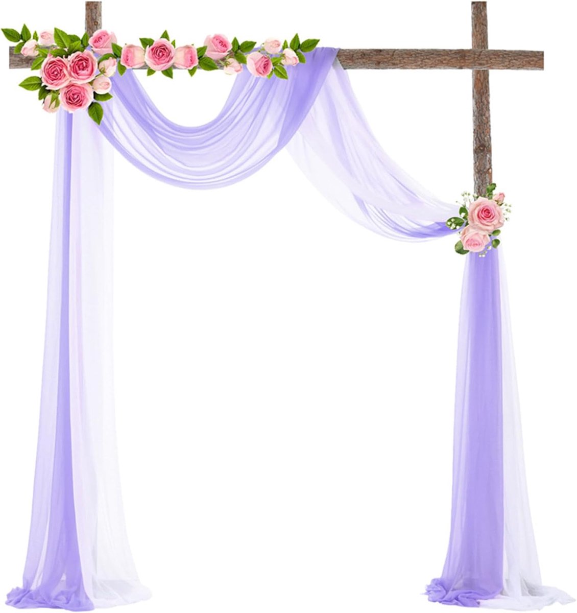 Tule Fotogordijn, decoratief gordijn, Drapeergordijn Bruiloftsboog, voor Huwelijksboog Decoratie, Stoel Decoratie, Schieten Rekwisieten