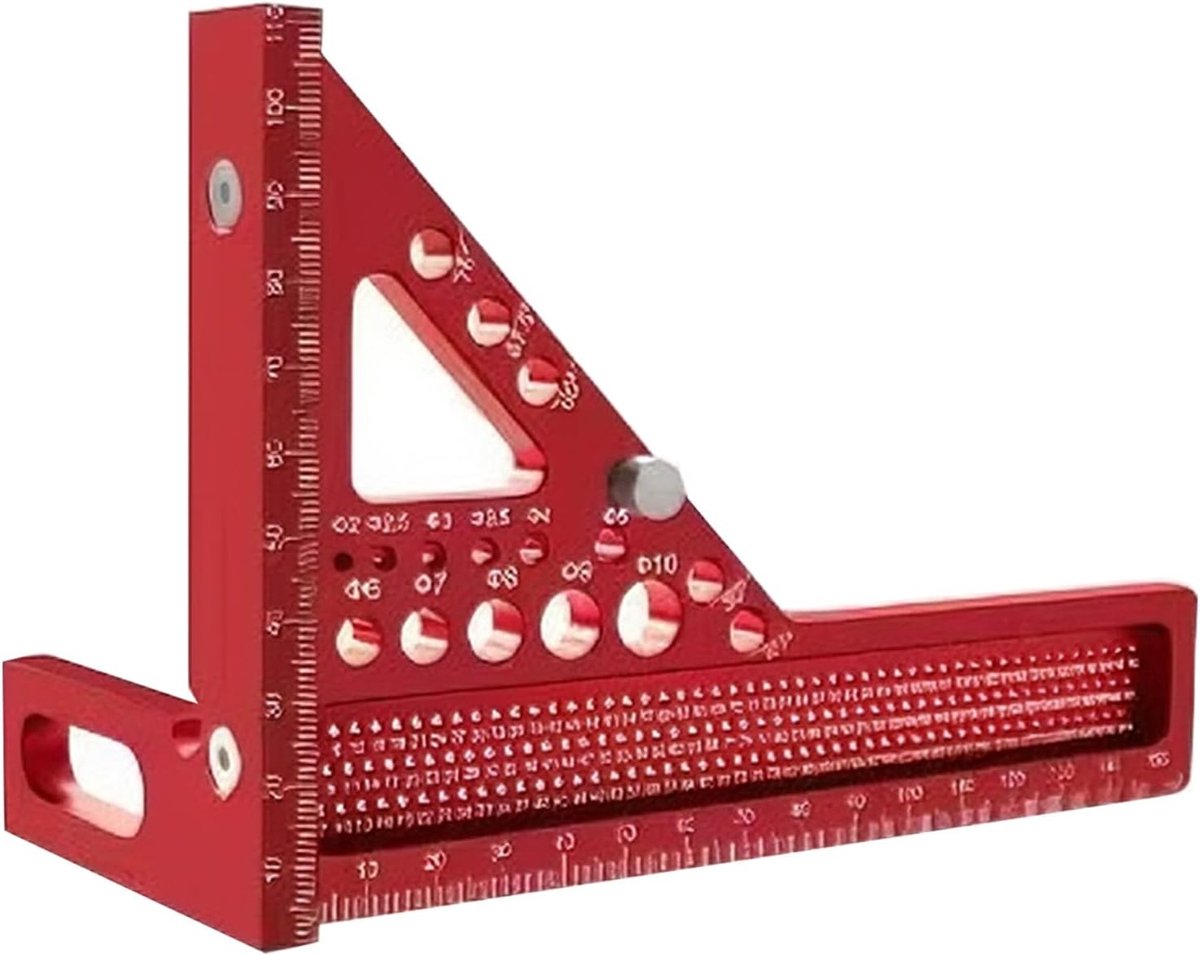 Hoekmeter 22.5°-90° - Aluminium Legering - Hoge Precisie - Geschikt voor Houtbewerking - ShopVlot