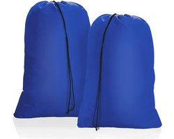 Elkuaie Vuile Waszak - Reis - Groot Vouwbaar Met Koordsluiting Voor Reizen En Dagelijks Gebruik - 2 Stuks - Blauw