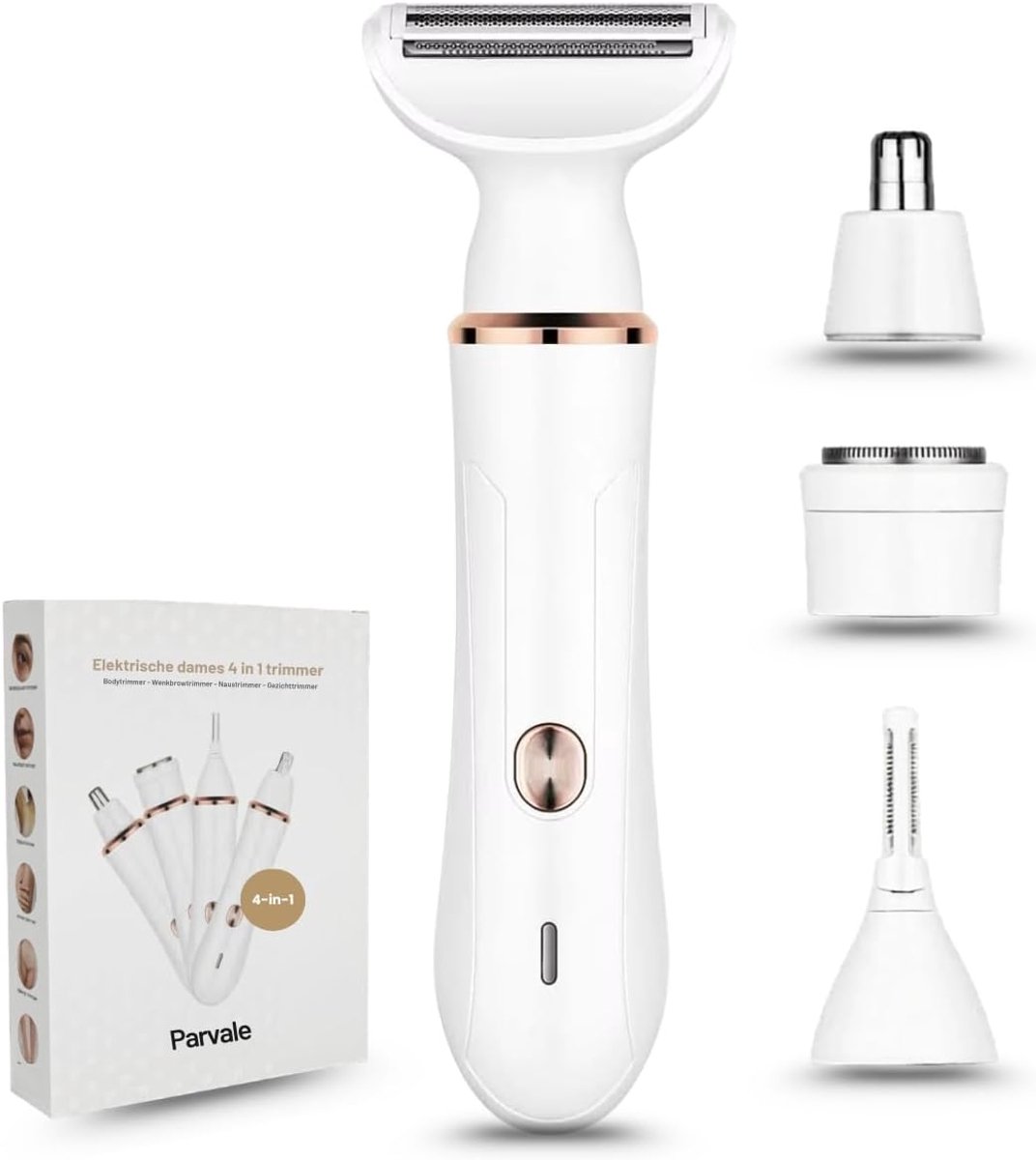 Ladyshave 4-in-1 - Wit - Trimmer met accessoires - Perfect voor ontharen - ShopVlot