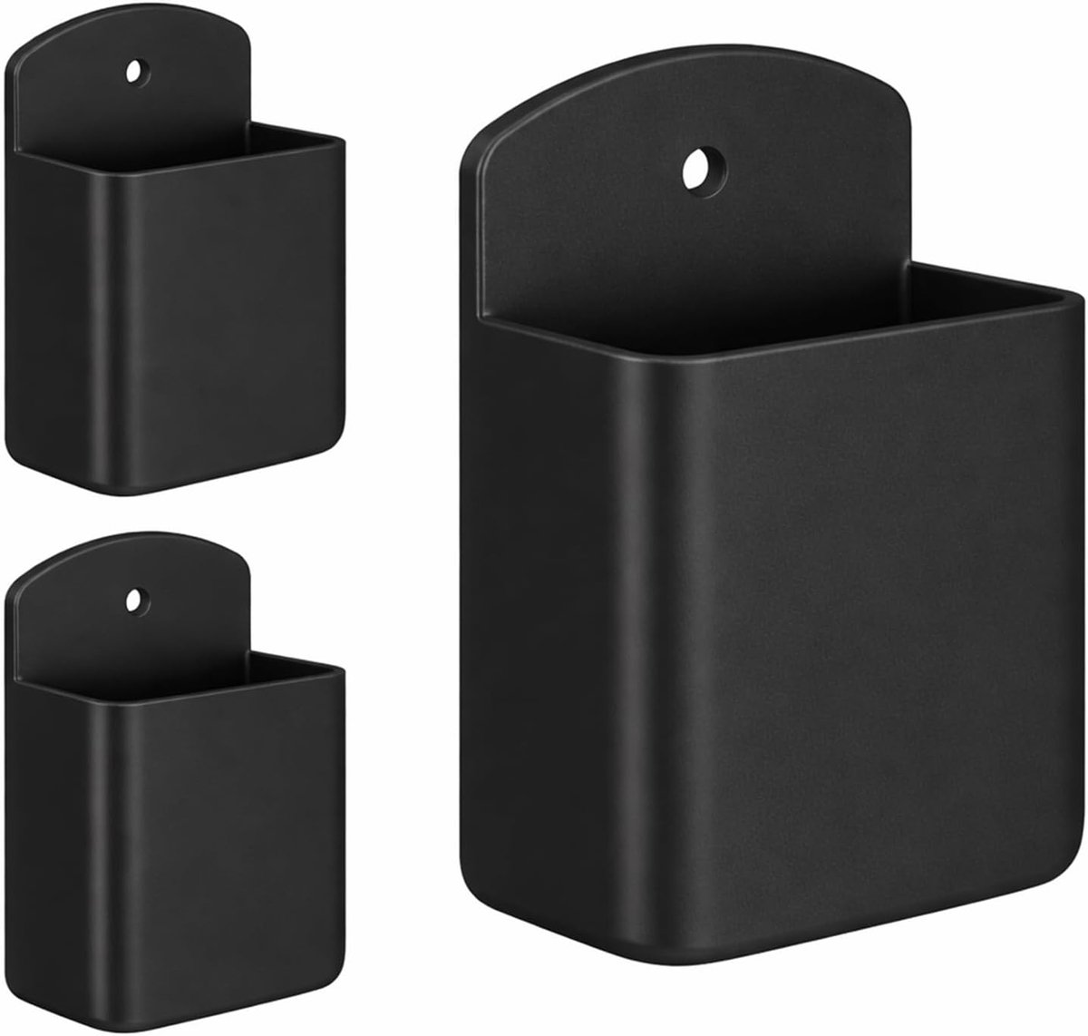 Remote control houder - zelfklevend - zwart - ideaal voor tv-controllers - ShopVlot