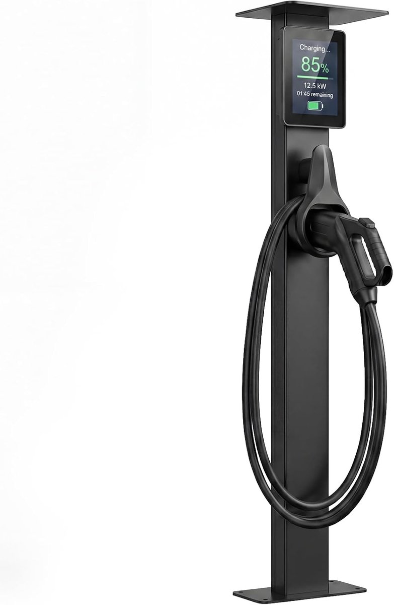 Wallbox standaard met weerbestendige kolom - universele wandhouder - voor elektrische laadstations - ShopVlot