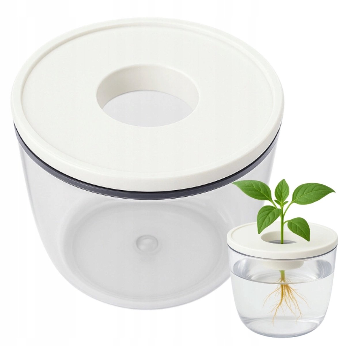Merkloze Hydroponische Zelfwaterende Pot voor Plantengroei - 10,4cm