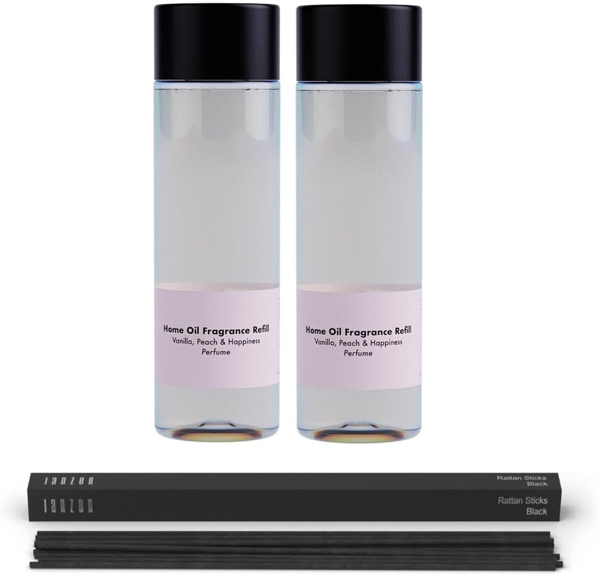 Home Fragrance Refill 2-pack - Vanilla Peach - Inclusief gratis sticks - Creëer een gezellige sfeer - SnelShoppen