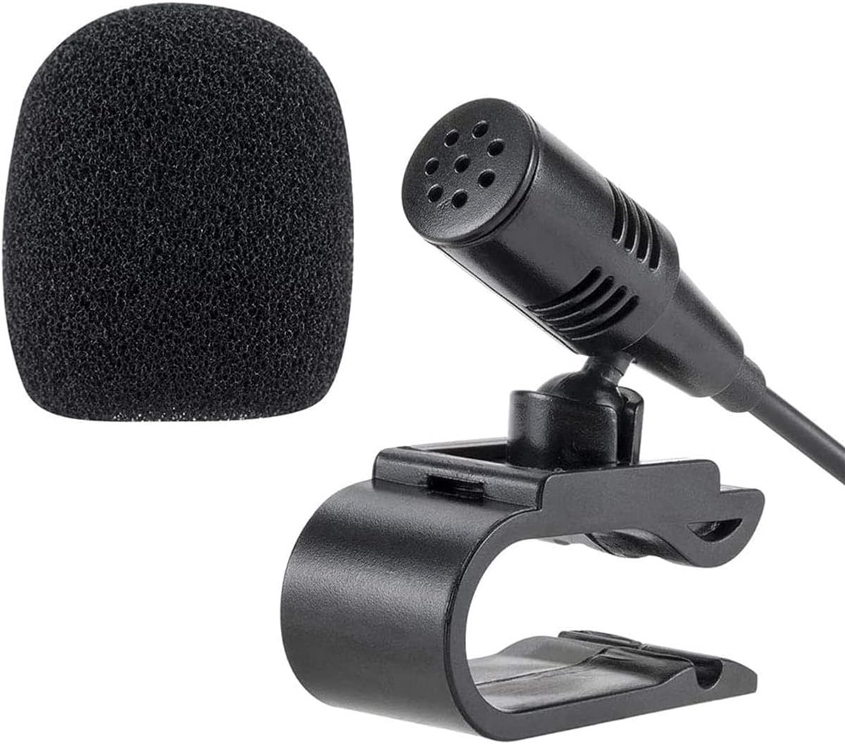 3,5 mm, compatibel met Sony JVC, Kenwood, Boss, Jensen, Alpine Mic, voor voertuig, Head Unit met Bluetooth Audio Stereo Radio CD DVD GPS Plug and Play met 3 m kabel