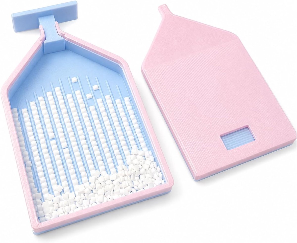 Painting dienblad met deksel, accessoires voor diamond painting accessoires, standaard met deksel, kralenhouder, bergkristal, voor cadeau, dagelijkse decoratie, hobbyaccessoires