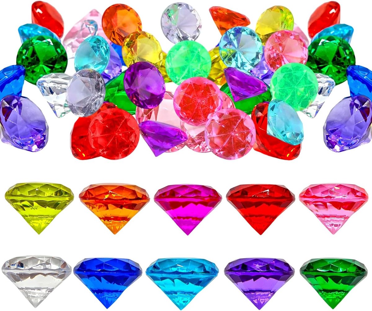 40 stuks Diamanten Edelstenen voor Kinderen 30 mm Groot Spel Diamanten voor Edelstenen Kinderfeestje Bruiloft Vazen Tafeldecoratie