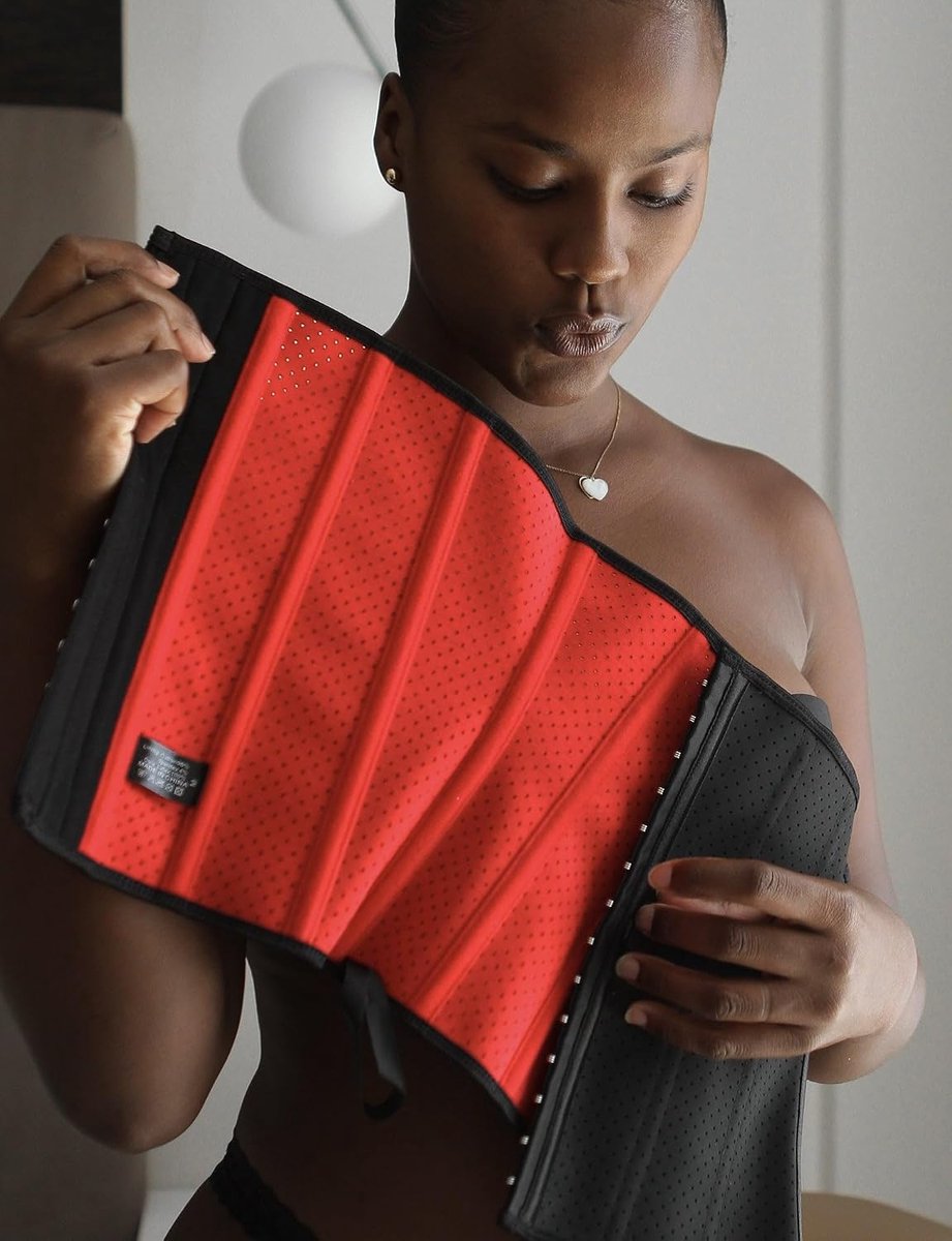 Slankheidsgordel voor dames, afslankriem, lendensteun en vormgevende ondersteuning voor taille, platte buik en rugontlasting, comfortabel, ademend en onzichtbaar onder de kleding, Zwart, S