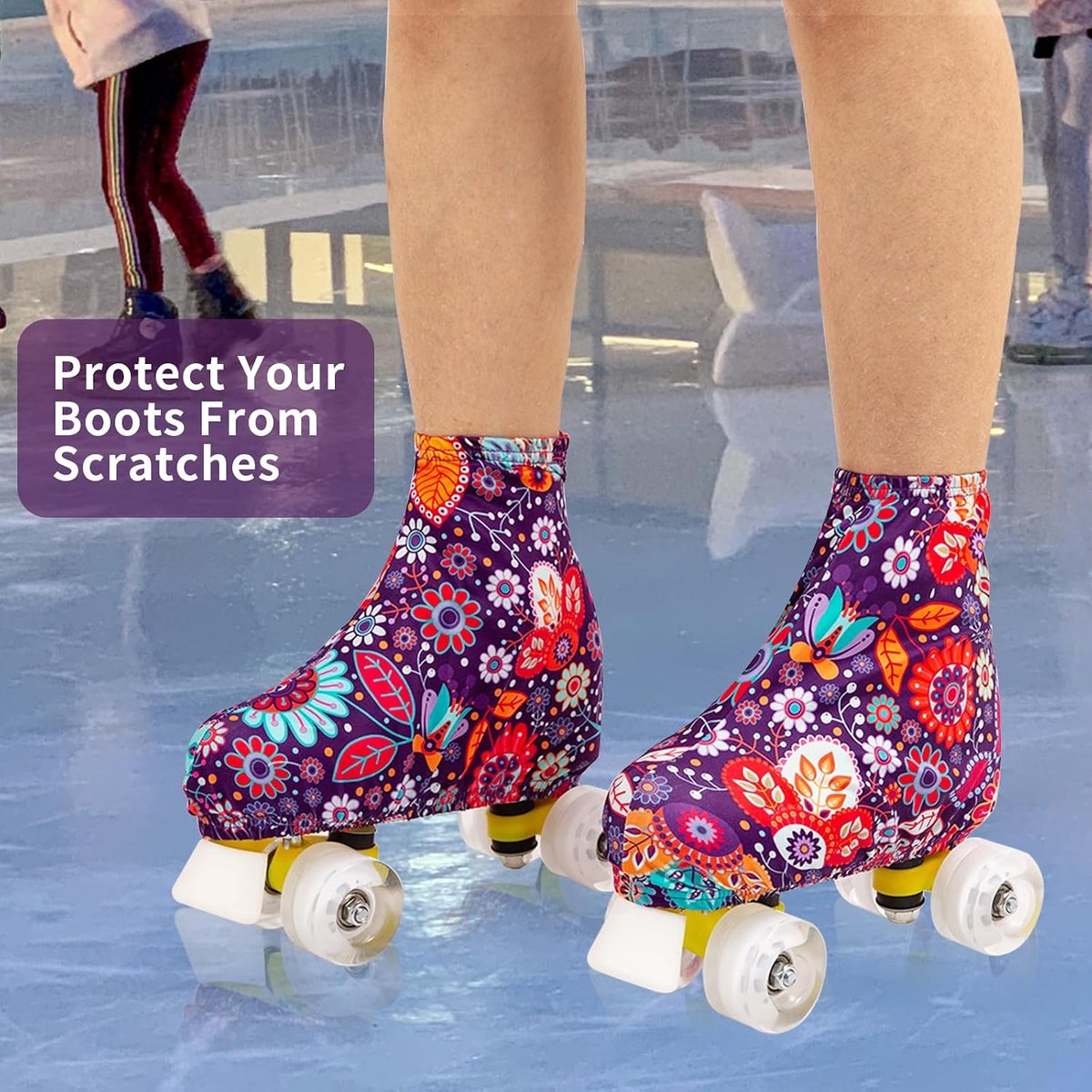 Overtreksokken voor rolschaatsen, schaatsen, bescherming voor inline skates, schaatsen, bescherming voor rolschaatsen, schaatsen, bescherming voor kunstschaatsen, schaatsen