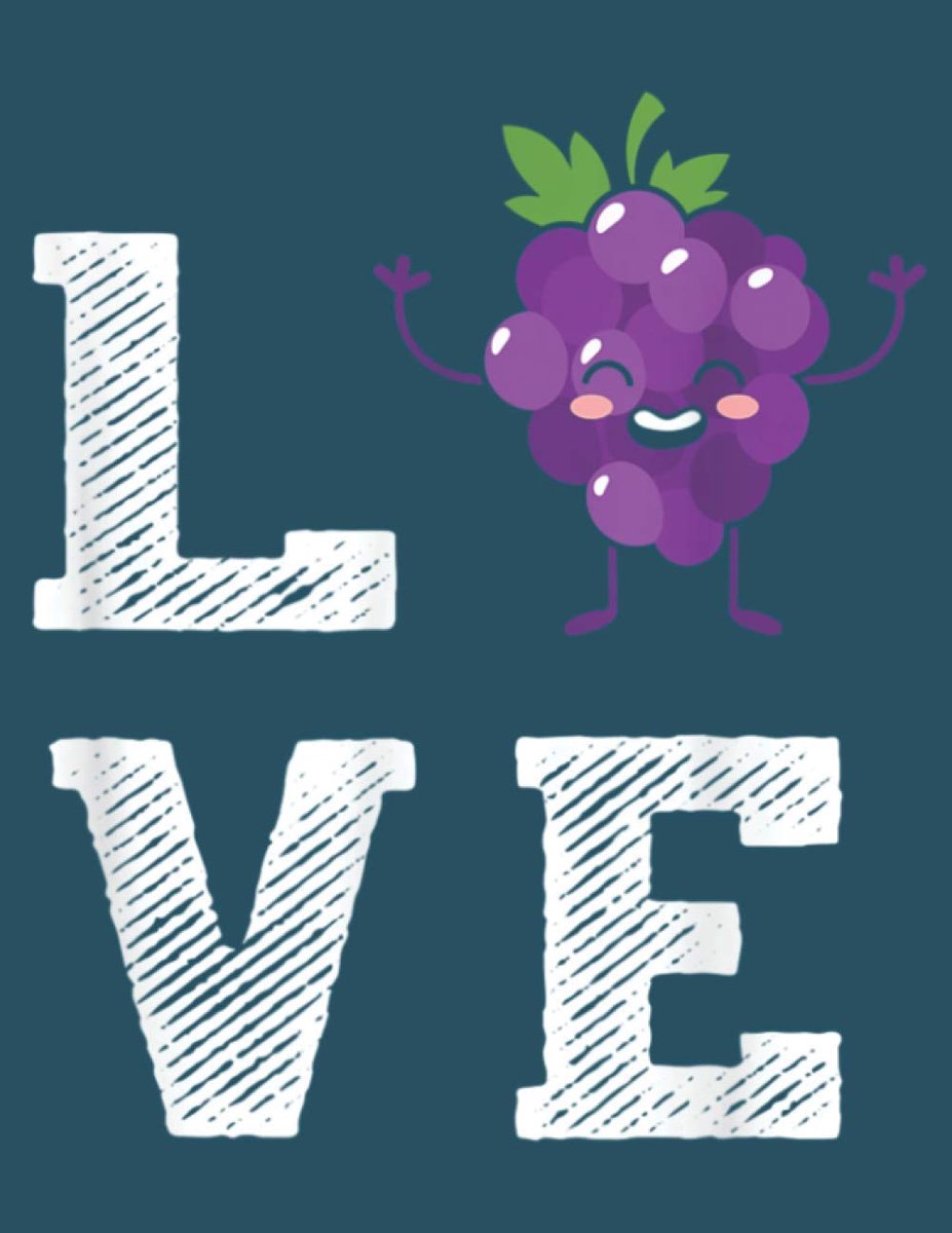 Love Grape Lover Funny Grapes Cute Grapes: Perfect Study Notebook, 8.5 x 11 inches