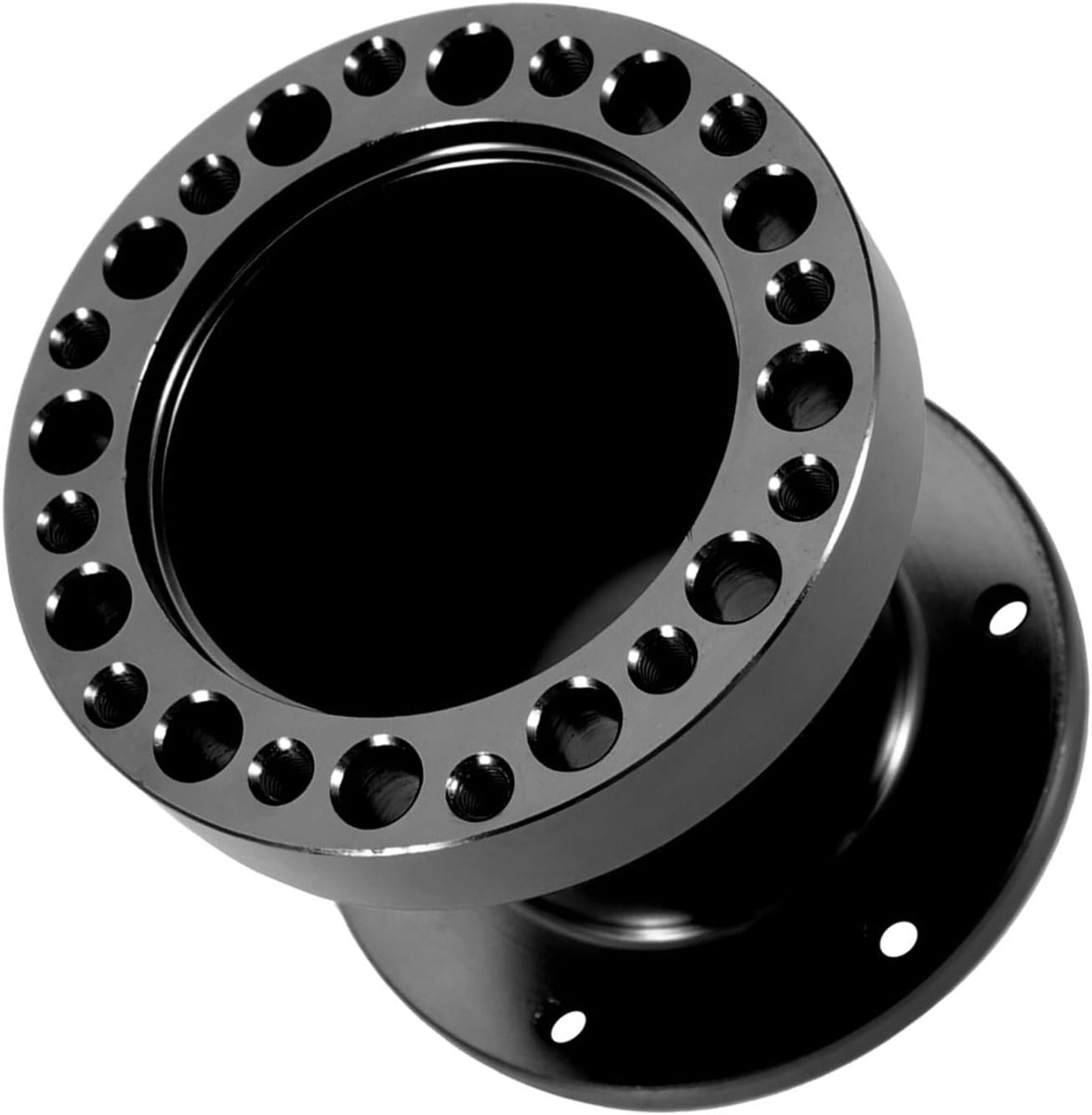 Yctze Voor stuurwiel afstandhouder 70 mm voor universele stuurnaaf universele aluminium auto stuurwiel stuurwiel stuurwiel stuuradapter adapterset 3 inch (zwart)