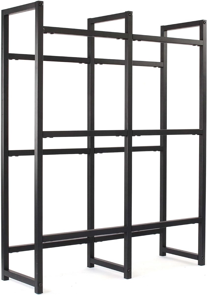 Krattenrek voor 6 kratten kisten flessen drankkratten 91x31x116 cm robuust staal