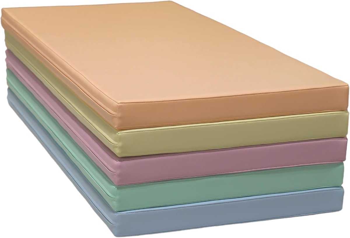 Soft Play Veiligheidsmat, 5 stuks, kleurenmix, 100 x 50 x 5 cm (Pastel)